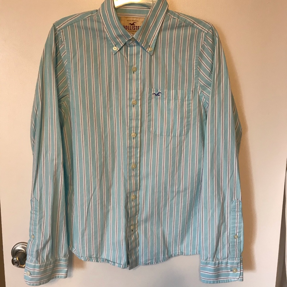 men’s Hollister button down casual dress shirt